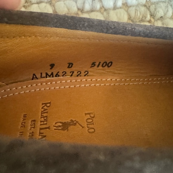 New Polo Ralph Lauren Men’s Suede Penny Loafer/Vibram Sole Size 9D - Picture 6 of 13